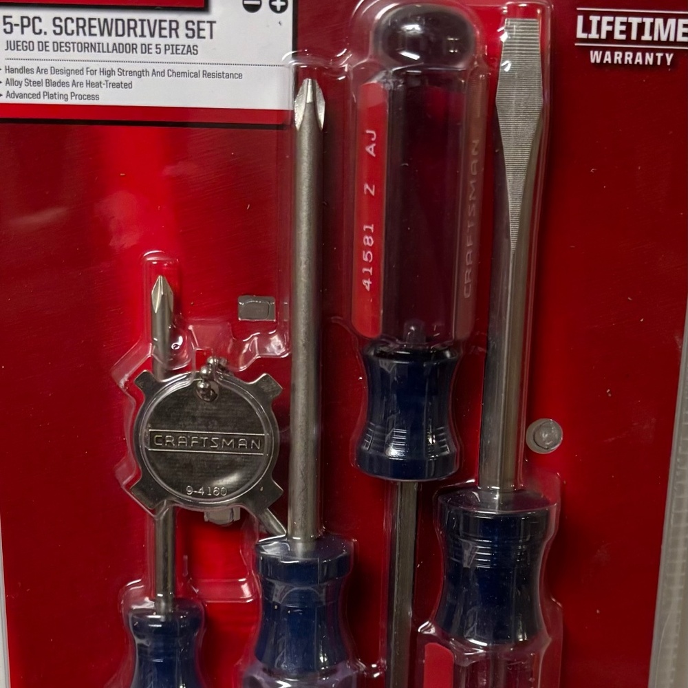 Sears Craftsman USA 🇺🇸 Nos 🔥 5Pc. Screwdriver Set 41809